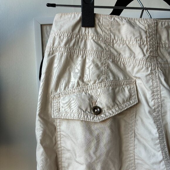 Anthropologie Cream Light Weight Cargo Parachute Pants - Size 25 - Picture 4 of 4